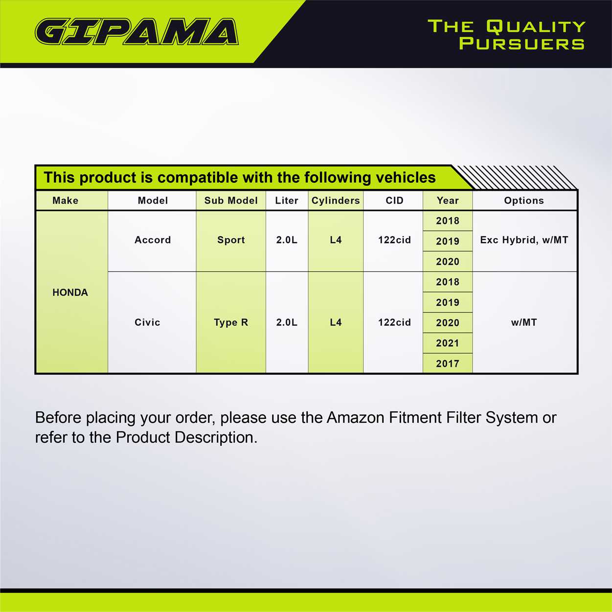 GIPAMA Starter for Honda Civic 2017 2018 2019 2020 2021, for Honda Accord 2018 2019 2020,L4 2.0L, 31200-RPY-G02, SM750-10(SM75010)