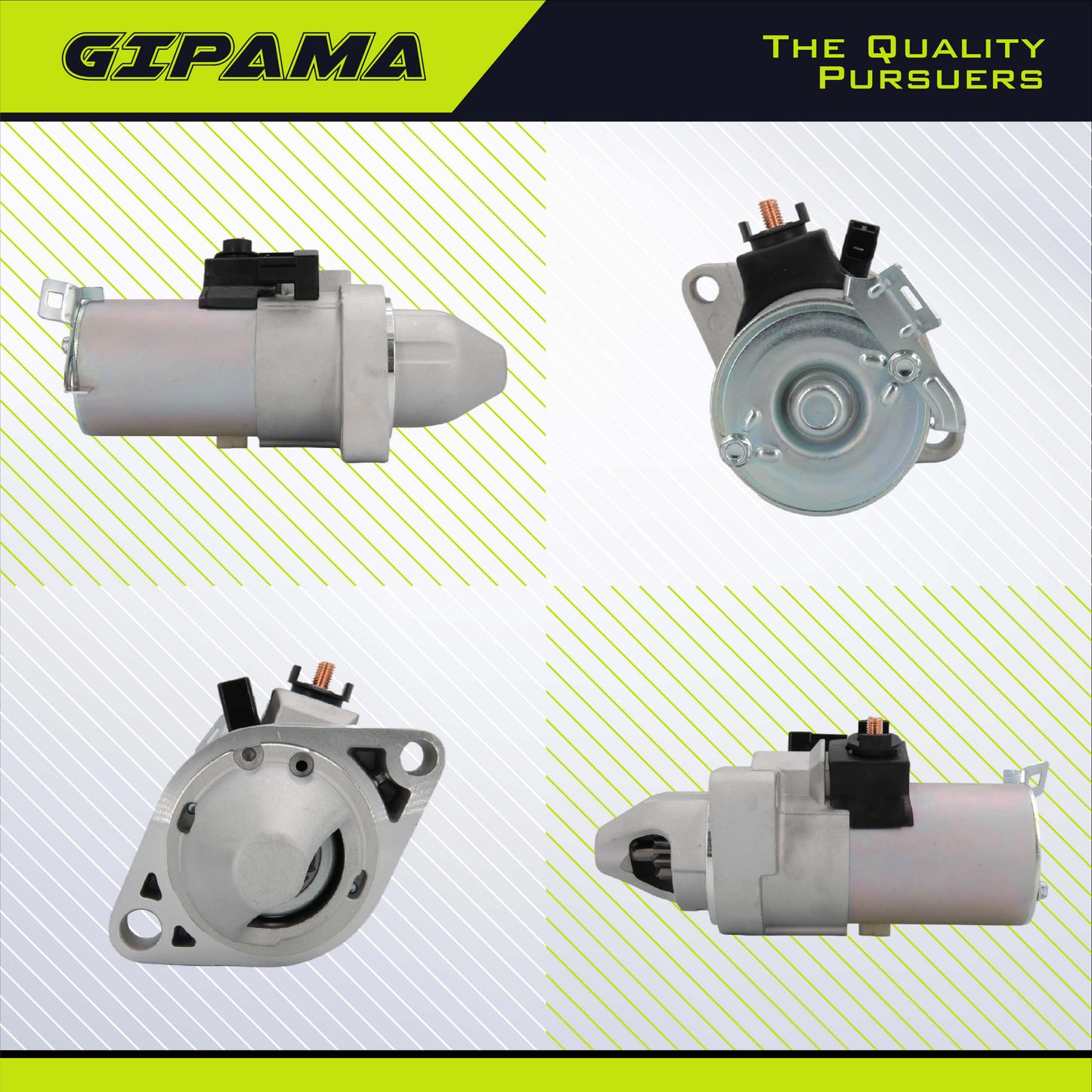 GIPAMA 17960N New Starter Compatible with Honda Accord 2008-2012, CR-V, Element, Civic, CSX, TSX 2007-2011, 2.0L 2.4L L4 Engine, 17960N