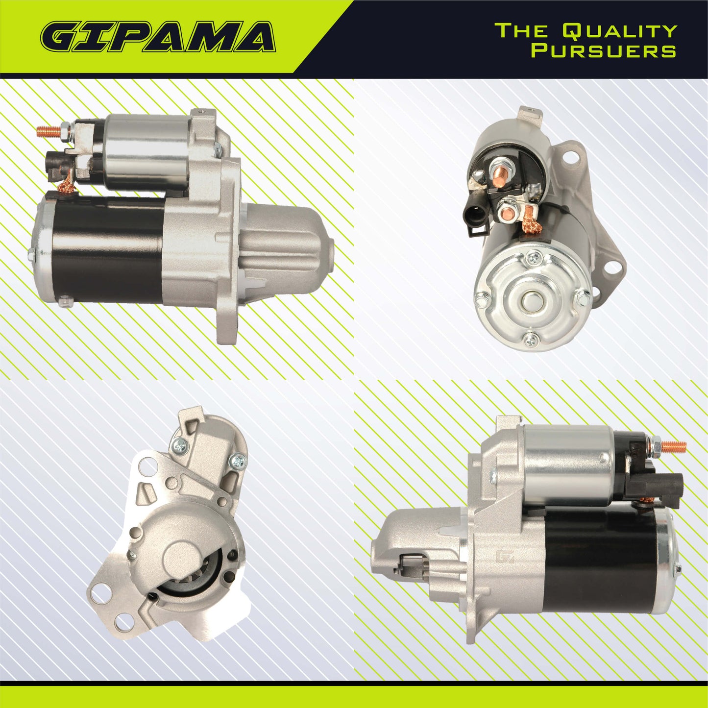 GIPAMA 17986N Starter for Impala Malibu Equinox Captiva Traverse, GMC Acadia Terrain, Pontiac G6, Buick Lacrosse Enclave, Cadillac SRX STS XTS, Saturn Aura Outlook Vue, Suzuki. 3.0L 3.6L V6 Engine.