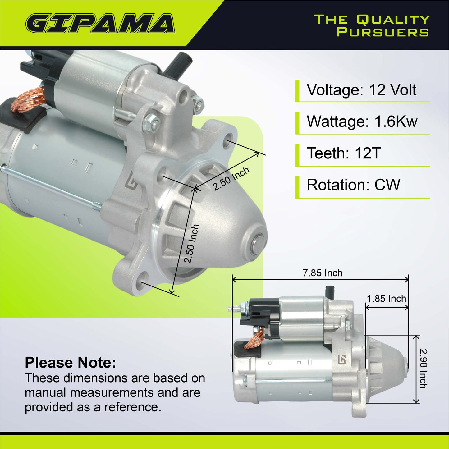 GIPAMA 19247 Starter for V8 V10 Ford F150/F250/F350/F450/F550/F59/F53, Expedition,E150/E250/E350/E450, Lincoln Navigator. OE#: 410-52472 Snd0795(19247N)…