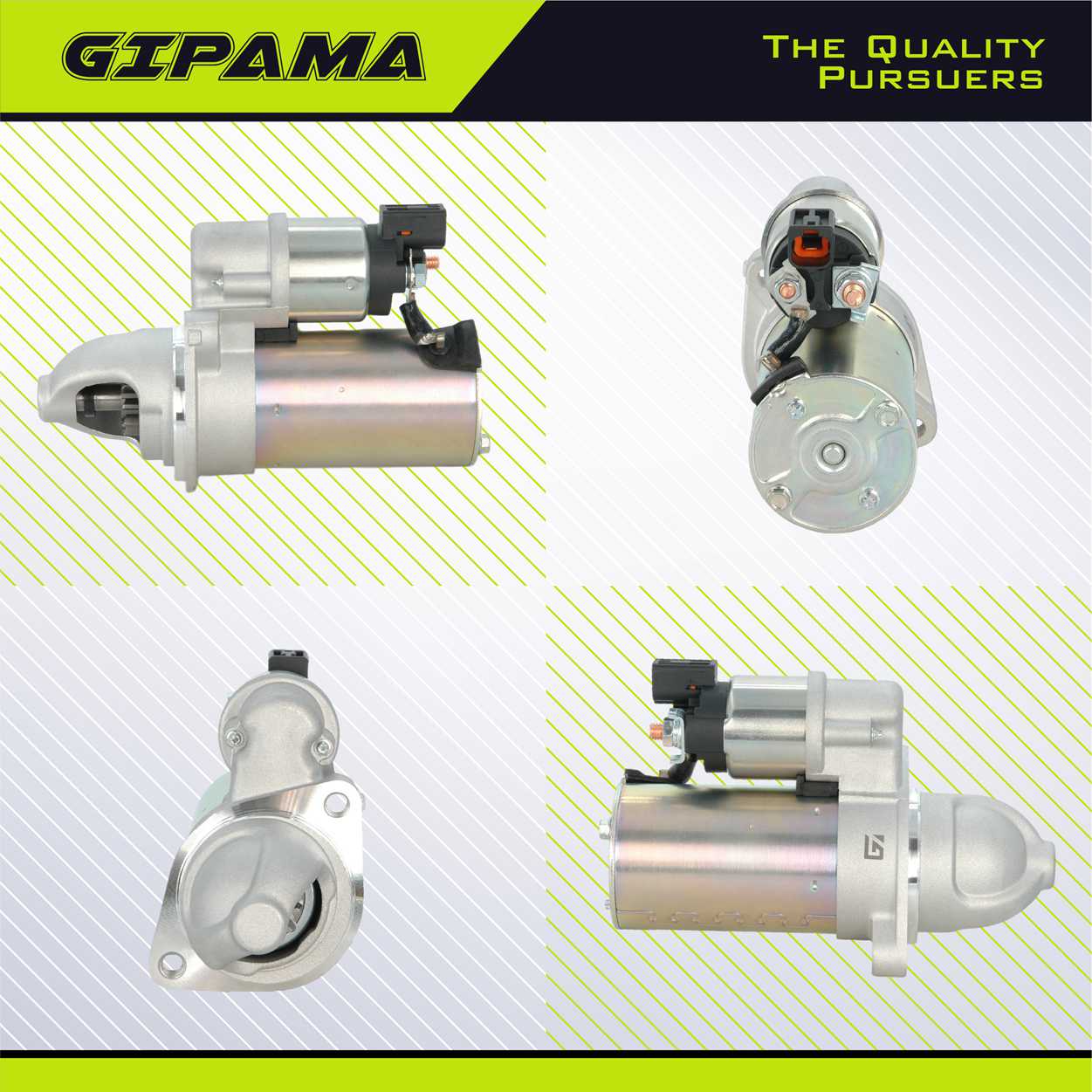 GIPAMA 6974 Starter for Kia Forte/Forte Koup/Forte5/Optima/Sportage, for Hyundai Genesis Coupe/Santa Fe Sport/Sonata/Tucson 2011-2016 L4 2.0L 2.4L, 6974N