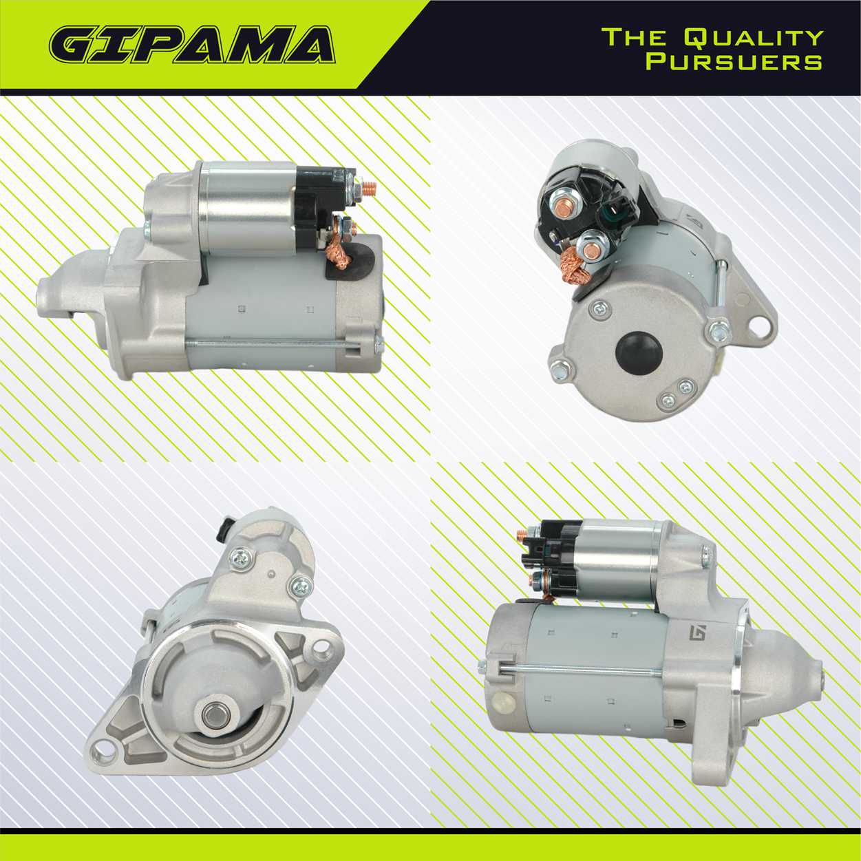 GIPAMA 17842 Starter for Scion XB/XA 2004-2006, Toyota Yaris 2006-2018, Toyota Echo 2003-2005,L4 1.5L, 28100-21061, 28100-21062, 28100-21062-84, 28100-21063, 28100-21060, 17842N Starter