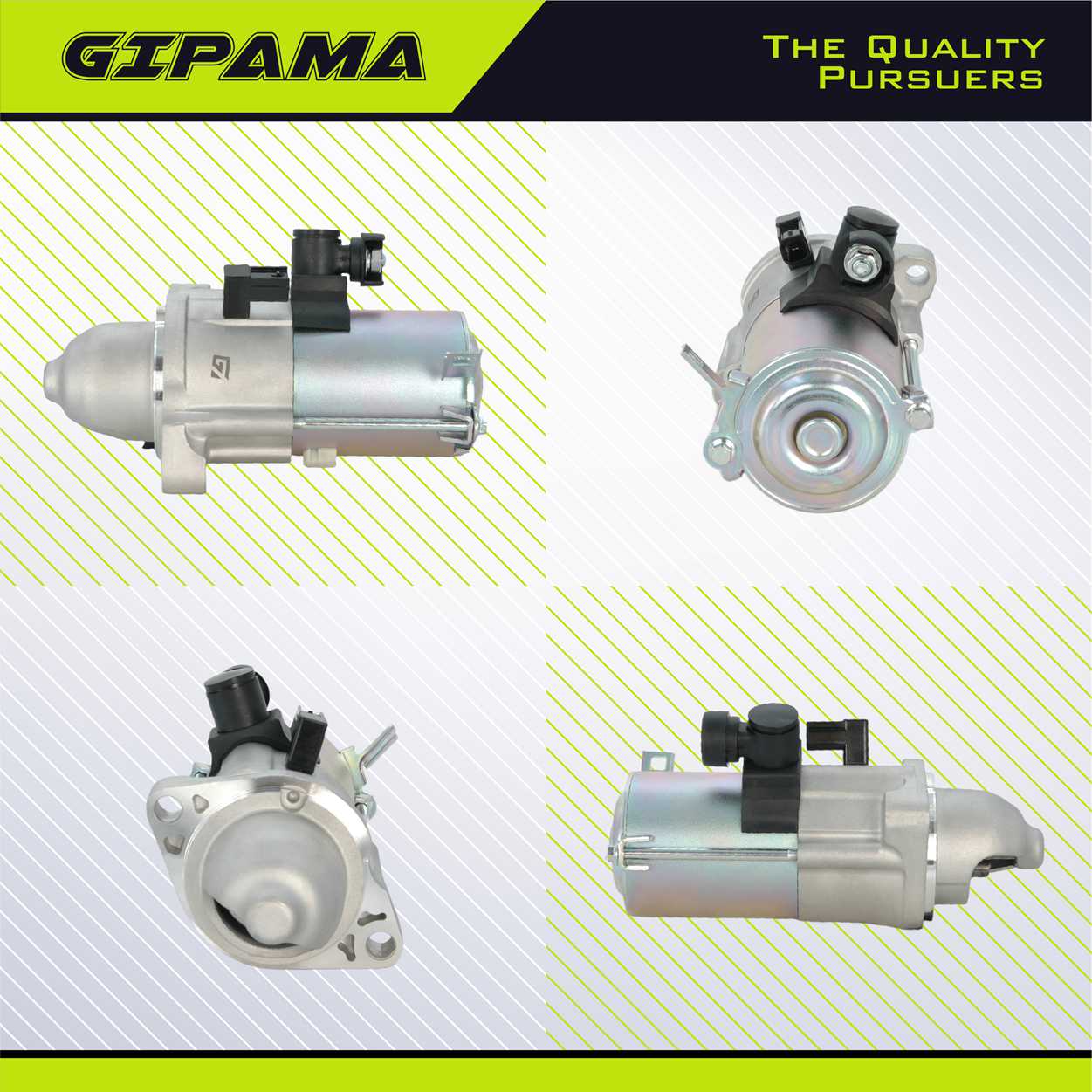 GIPAMA 10915 Starter for Honda Accord 2013 2014 2015 2016 2017,L4 2.4L, 31200-5A2-A01, 31200-5A2-A02, SM-74010, SM74010,10915N Starter