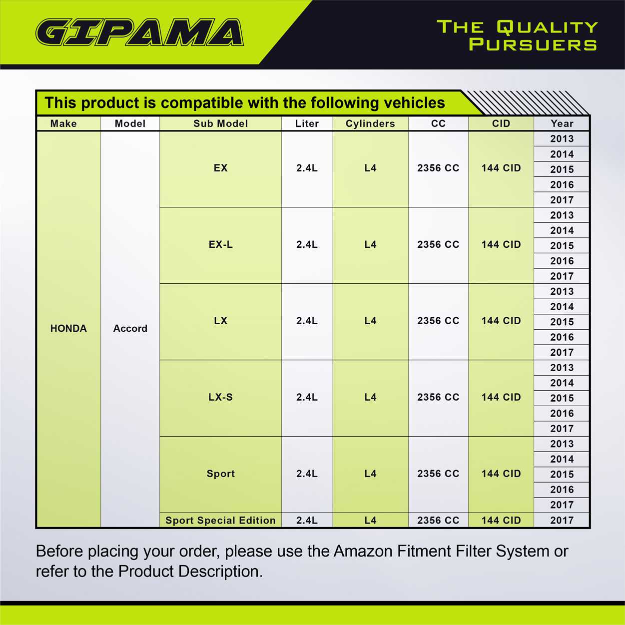 GIPAMA 10915 Starter for Honda Accord 2013 2014 2015 2016 2017,L4 2.4L, 31200-5A2-A01, 31200-5A2-A02, SM-74010, SM74010,10915N Starter