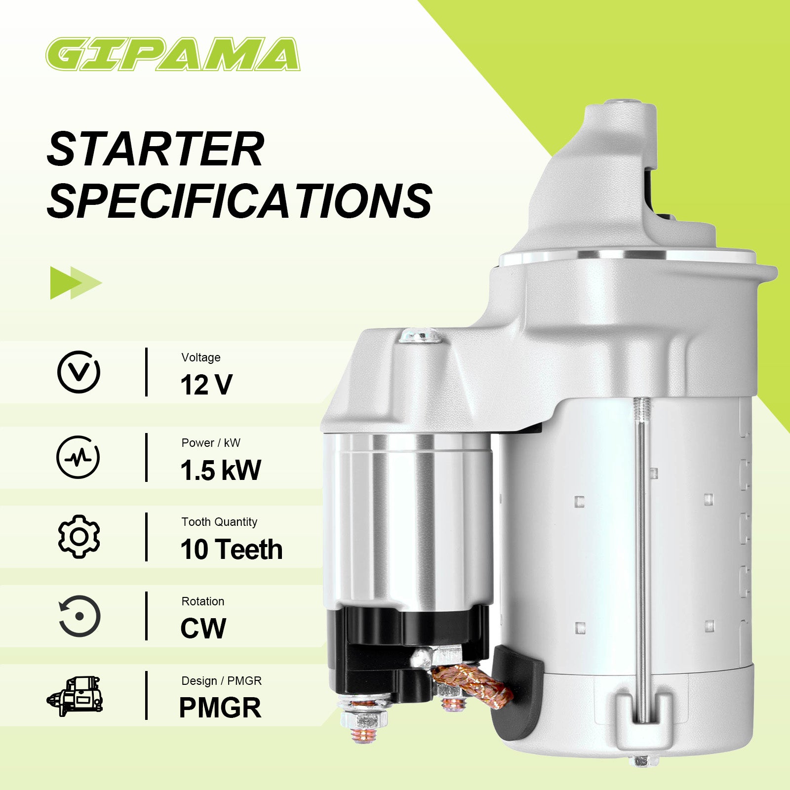 GIPAMA Starter for Scion XD 2008 2009 2010 2011 2012 2013 2014,L4 1.8L (19048N )