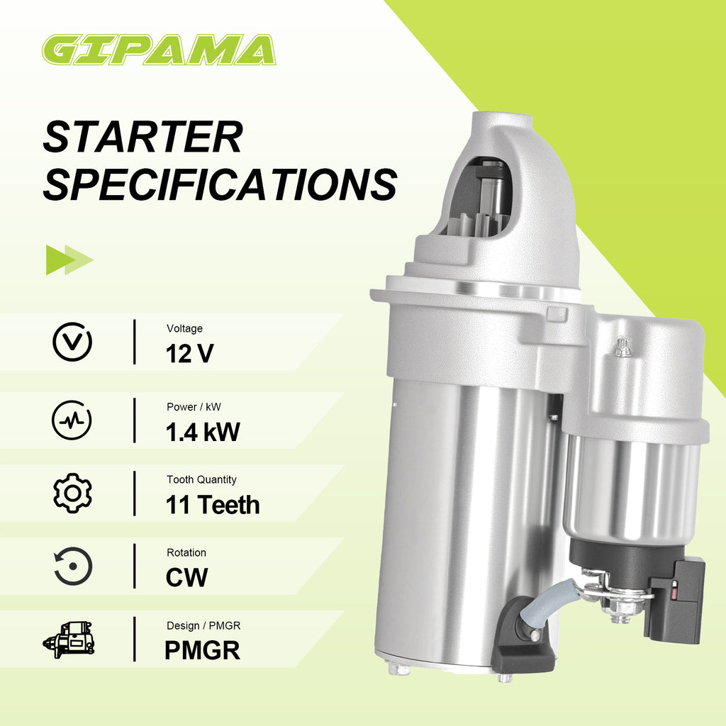 GIPAMA Starter for Kia Forte/Forte Koup/Forte5/Optima/Sportage, for Hyundai Genesis Coupe/Santa Fe Sport/Sonata/Tucson 2011-2016 L4 2.0L 2.4L, (6974N)