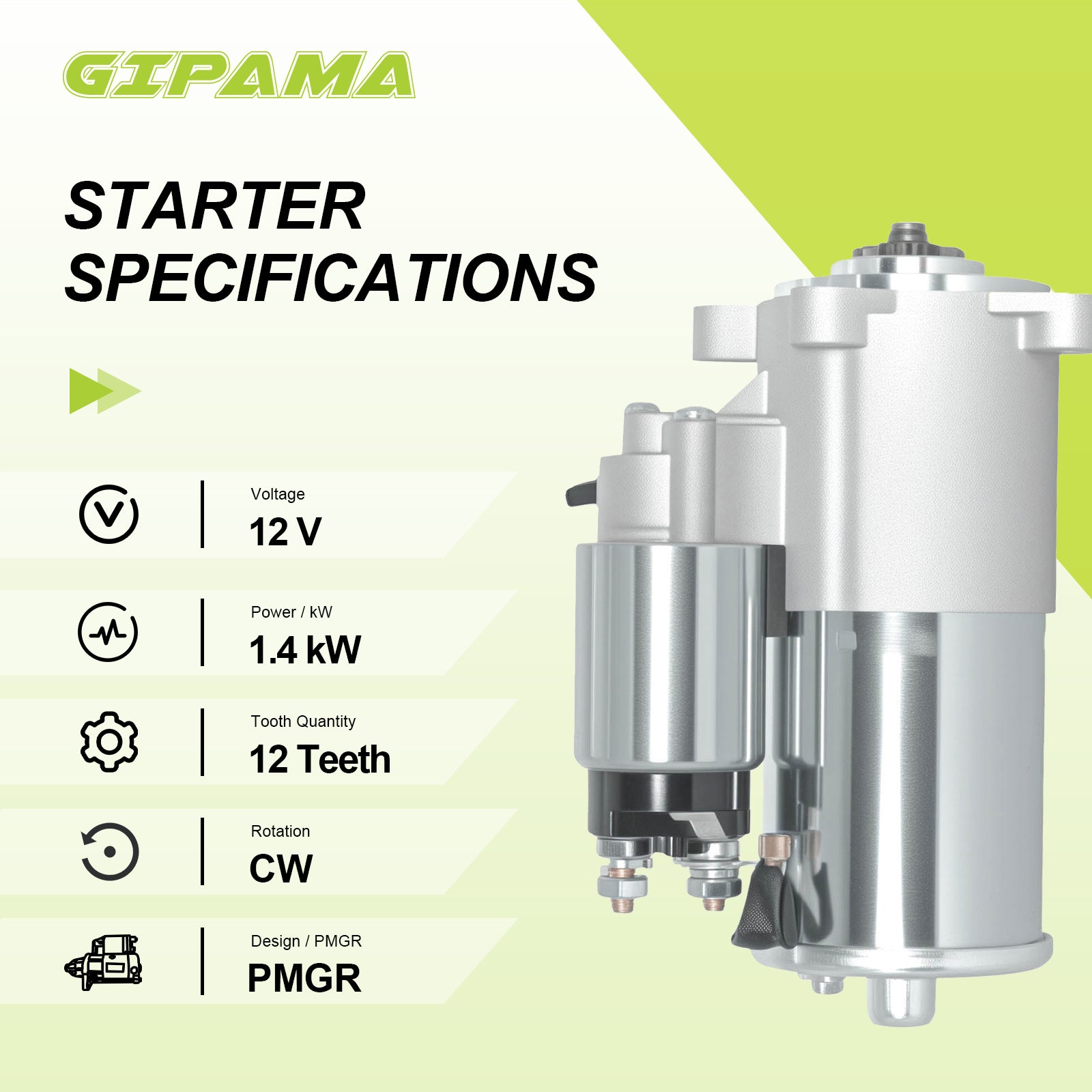 GIPAMA Starter for Gas Engine Ford Excursion Expedition F1-50 F-250/ F-350/ F-450/ F-550 Super Duty F53 F59 Mustang, Lincoln Blackwood Mark LT Navigator.(6646N)