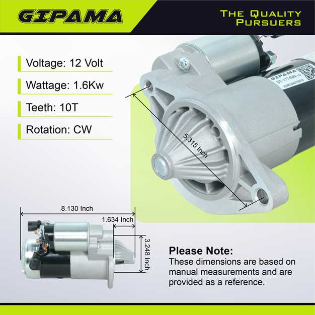 GIPAMA Starter for Jeep Cherokee 1999-2004;Jeep Grand Cherokee 1999-2004;Jeep TJ 1999-2004;Jeep Wrangler 1999-2004,L6 4.0L(17749N )