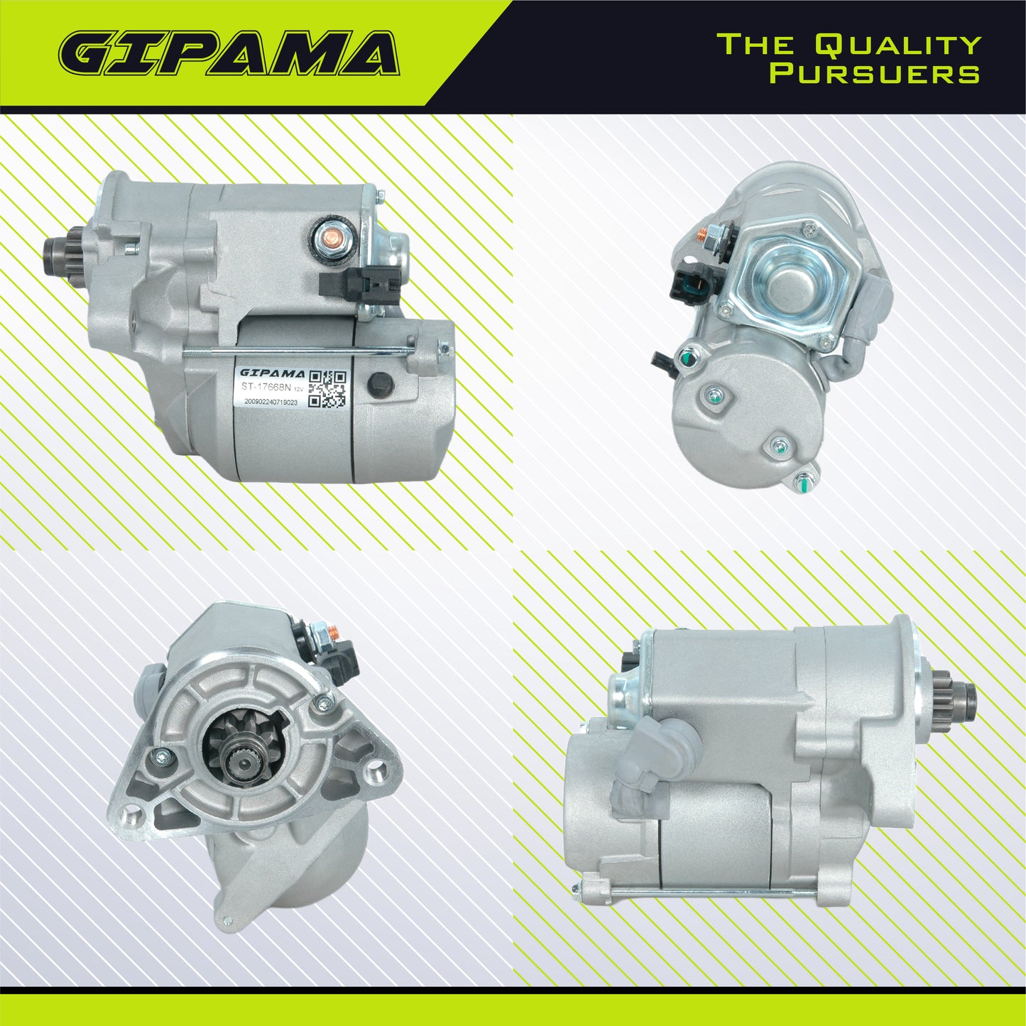 GIPAMA Starter for Toyota 4Runner 1994-2013;Toyota T100 1994-2013;Toyota Tacoma 1994-2013;Toyota Hiace 1994-2013,L4 2.7L 2.4L（17668N ）