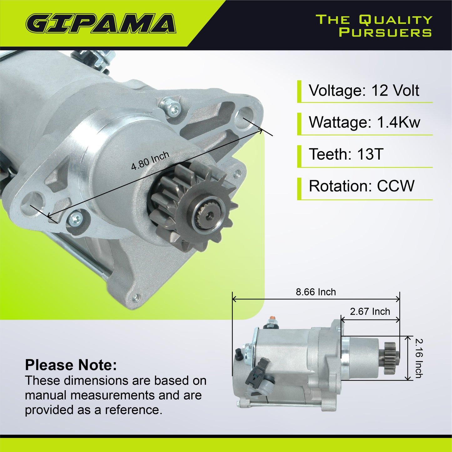 GIPAMA Starter for 1998-2005 Toyota Sienna,RAV4,Highlander,Solara,Camry,Avalon;Lexus RX300,ES300,V6 L4( 17774N )