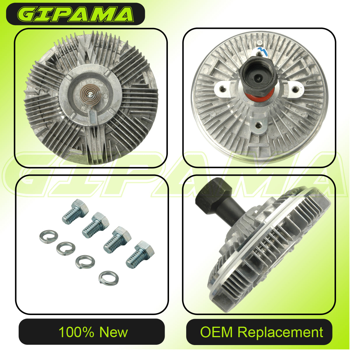 Gipama Radiator Cooling Fan Clutch Replacement for 1997-2005 Ford E-150 E-250 E-350,1997-2005 Excursion F-150 F-350, 97-06 Expedition, 06-08 Lincoln Mark LT, 98-04 Lincoln Navigator(2789)