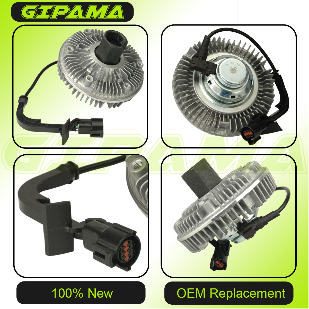 Gipama Radiator Cooling Fan Clutch Replacement for 2004-2010 E-350 E-450 Super Duty, 2003-2005 Excursion, 2003-2007 F-350 F-450 F-550 Super Duty (3261)