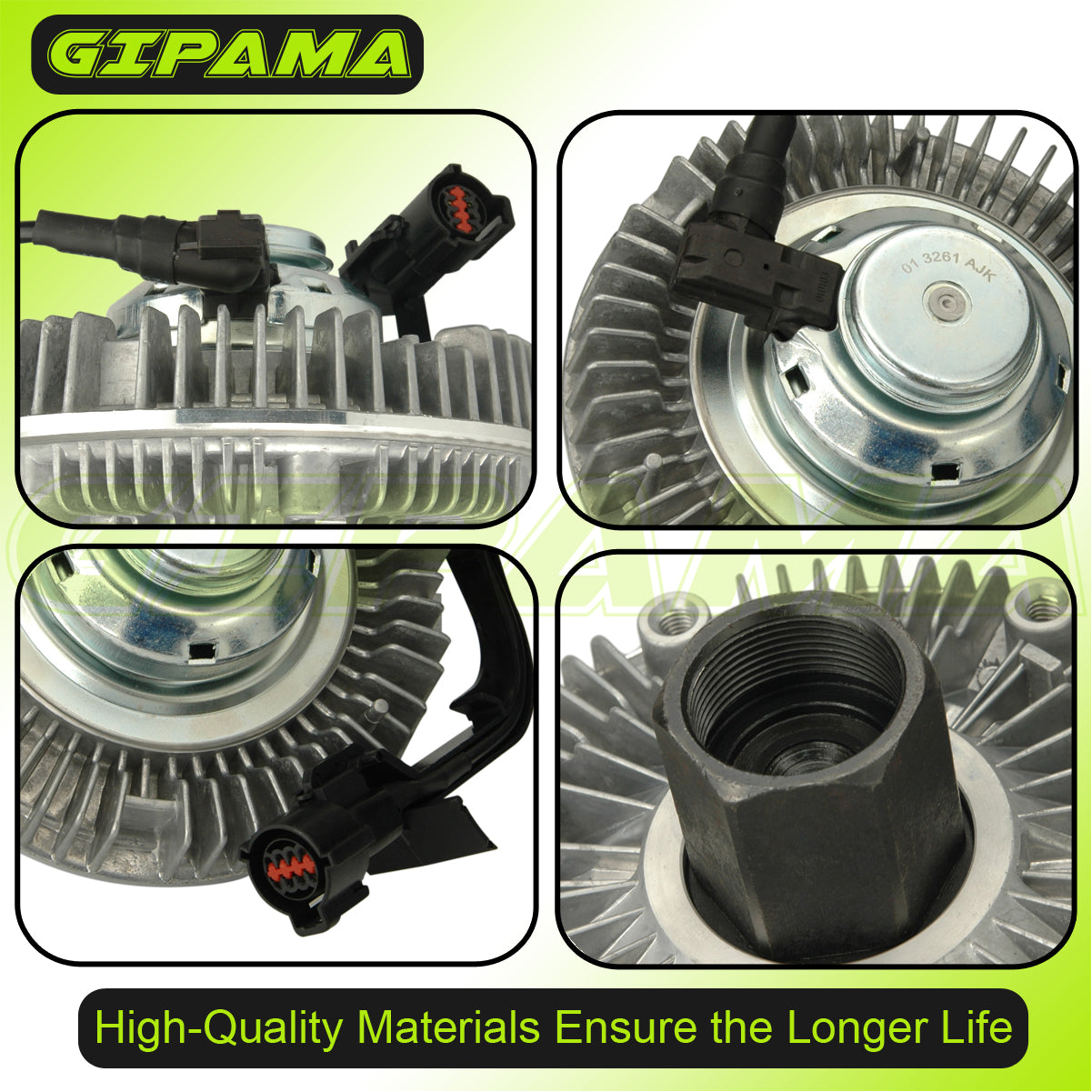 Gipama Radiator Cooling Fan Clutch Replacement for 2004-2010 E-350 E-450 Super Duty, 2003-2005 Excursion, 2003-2007 F-350 F-450 F-550 Super Duty (3261)